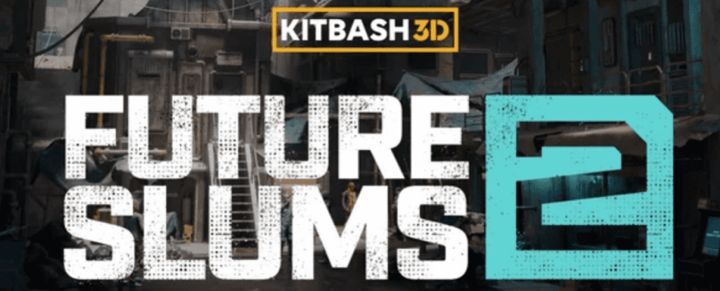 末世贫民区破旧楼房建筑街道公共设施3D模型 KitBash3D – Future Slums 2 （FBX/Unreal格式）-123资源网